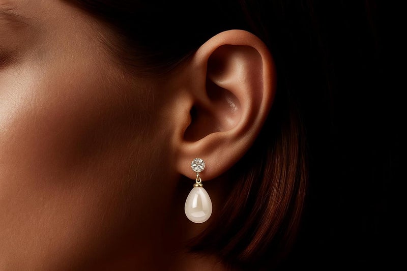 ZENCHEER Pearl Clip on Earrings for Women - 14K Gold Silver Plated Cubic Zirconia Non Pierced Ear Clips Jewelry Gifts for Wedding Bridal Party Gifts - Image 5